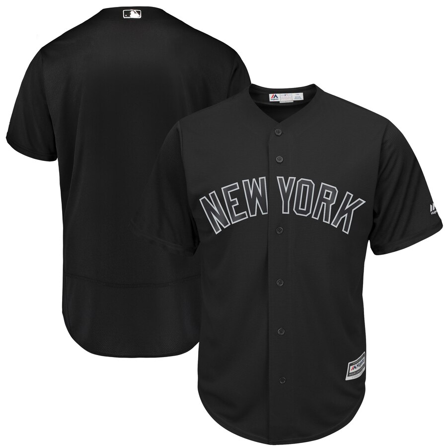 Men's New York Yankees Majestic Black 2019 Players' Weekend Team Stitched MLB Jersey